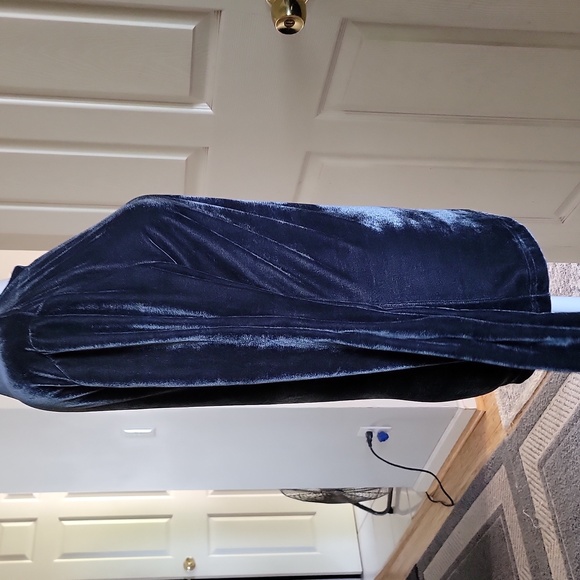Aaiko Velvet Long Sleeve Top - Dark Blue - Picture 4 of 6